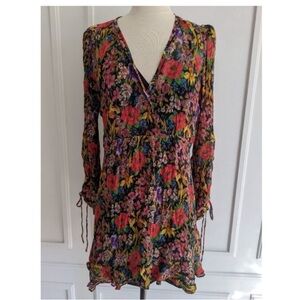 The Kooples Multicolor Floral Long Sleeve Dress